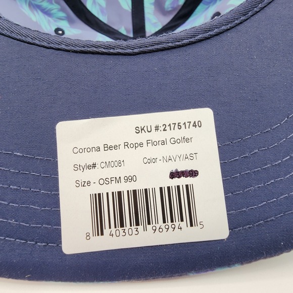 Corona Beer Rope Floral Golfer Hat Adjustable Snapback Embroidered Logo Cap NEW - Picture 10 of 13